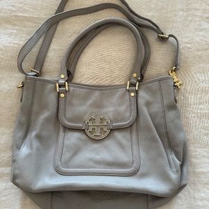 Tory Burch Grey Amanda Shoulder Bag